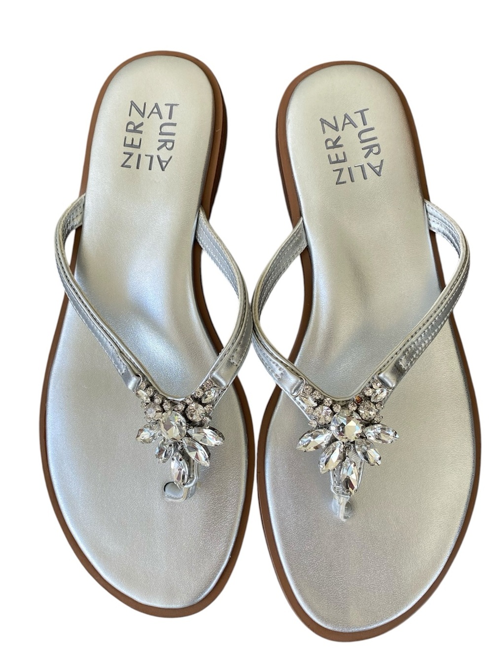 Naturalizer Liliana Rhinestone Thong Slide Sandals Size 7.5 - Picture 3 of 7